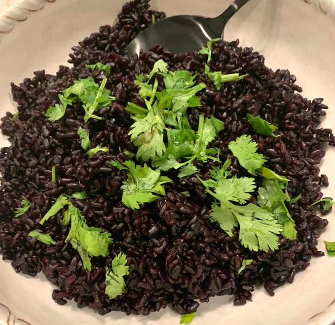 Vegan-ish: A Physician’s Journey to More Plant-Based Meals: Cilantro Purple Rice