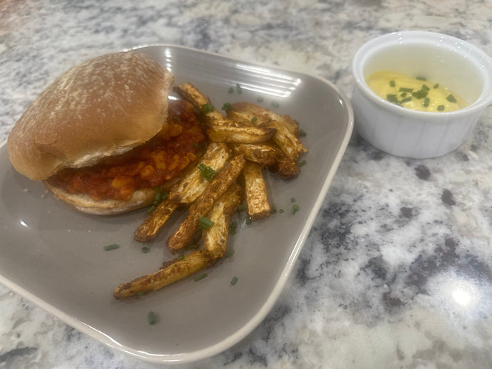 Vegan Tempeh Sloppy Joes & Crispy Cheesy Turnip Fries | Plant-based Recipe
