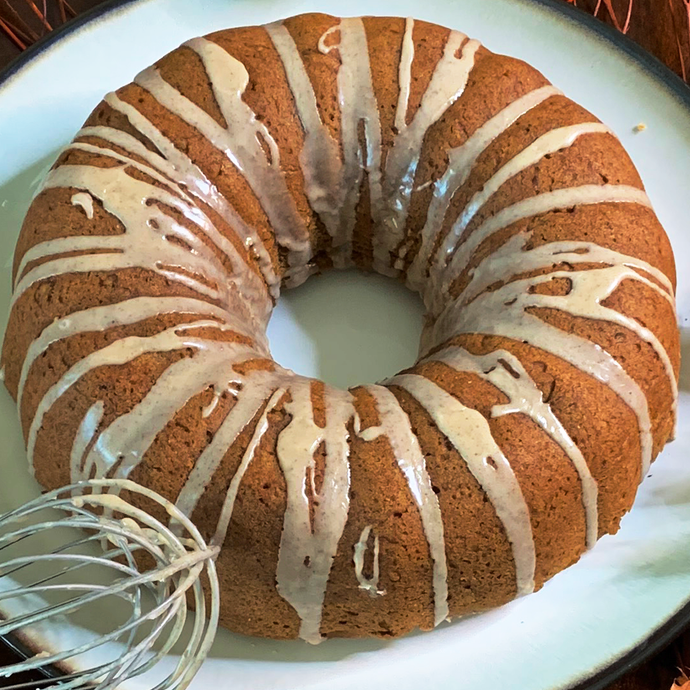 Vegan-ish: A Physician’s Journey to More Plant-Based Meals: Vegan and Gluten-Free Sweet Potato Pound Cake with Maple Orange Glaze